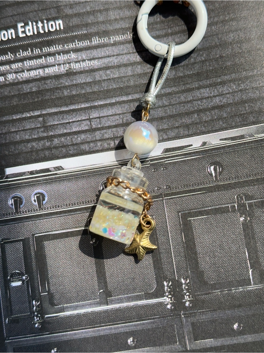 Authentic GG Ribbon and Christmas GG Bead & Wishing bottle Keychain Bag Charm - Picture 4 of 5